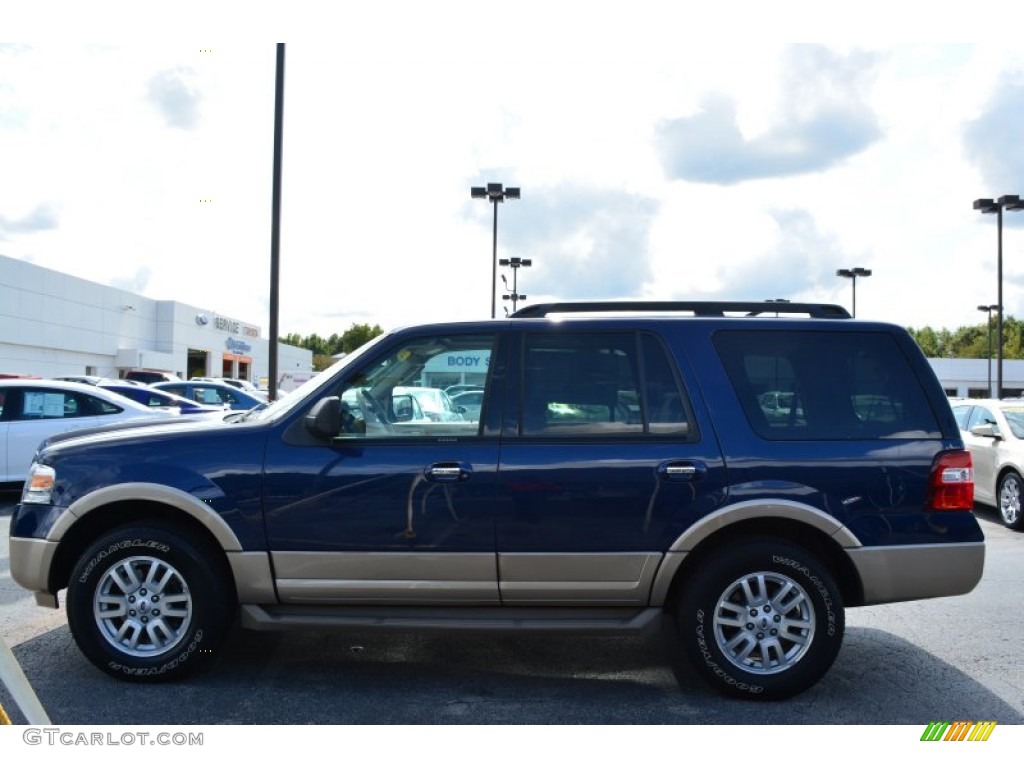 2011 Expedition XLT 4x4 - Dark Blue Pearl Metallic / Camel photo #6