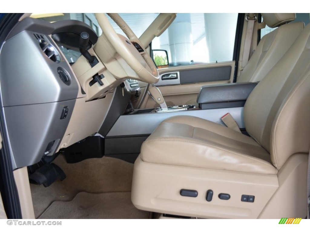 2011 Expedition XLT 4x4 - Dark Blue Pearl Metallic / Camel photo #10