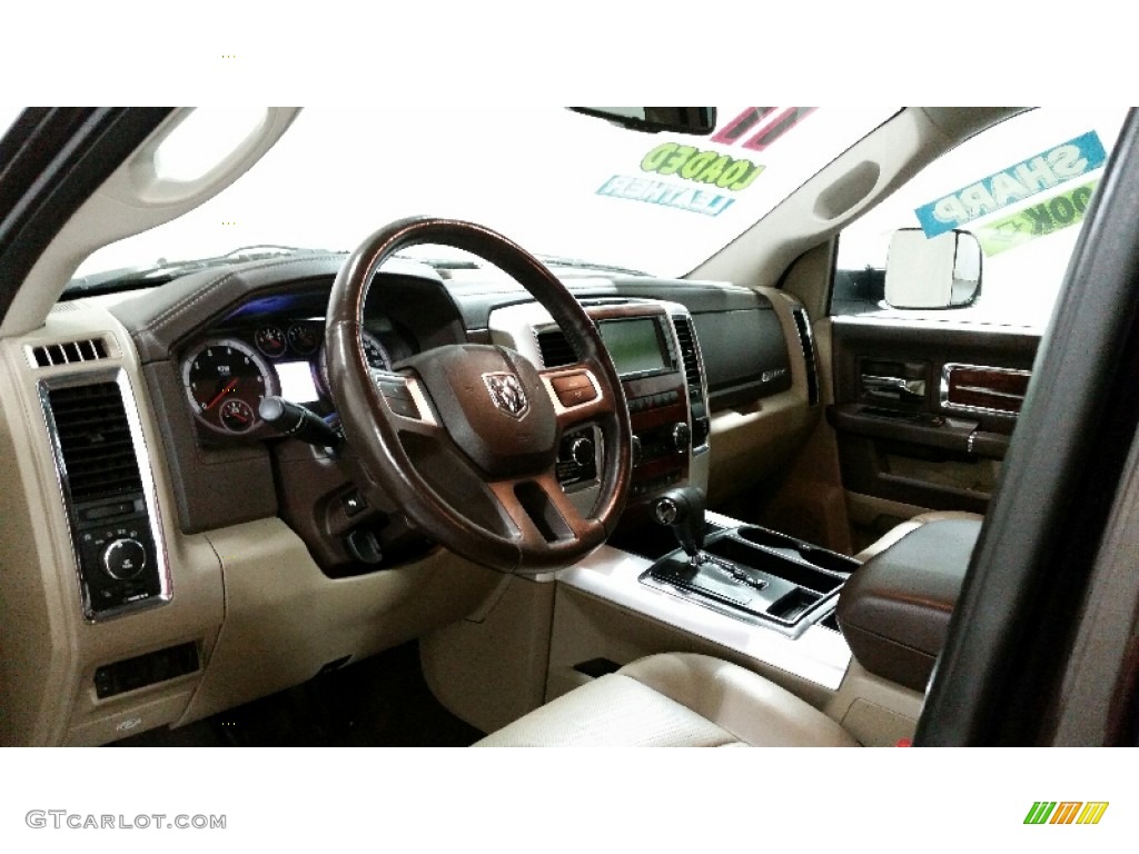 2011 Ram 1500 Laramie Crew Cab 4x4 - Rugged Brown Pearl / Light Pebble Beige/Bark Brown photo #24