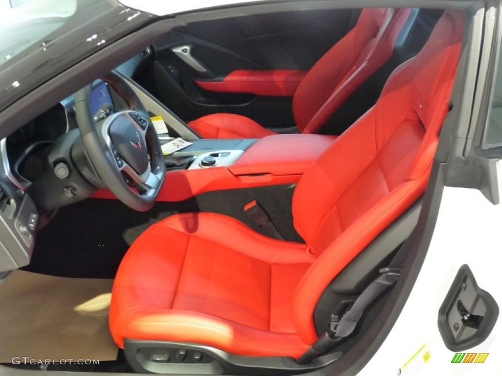 2016 Corvette Stingray Coupe - Arctic White / Adrenaline Red photo #10