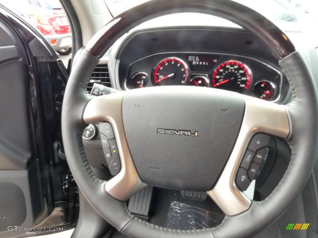 2016 GMC Acadia Denali AWD Ebony Steering Wheel Photo #107543223