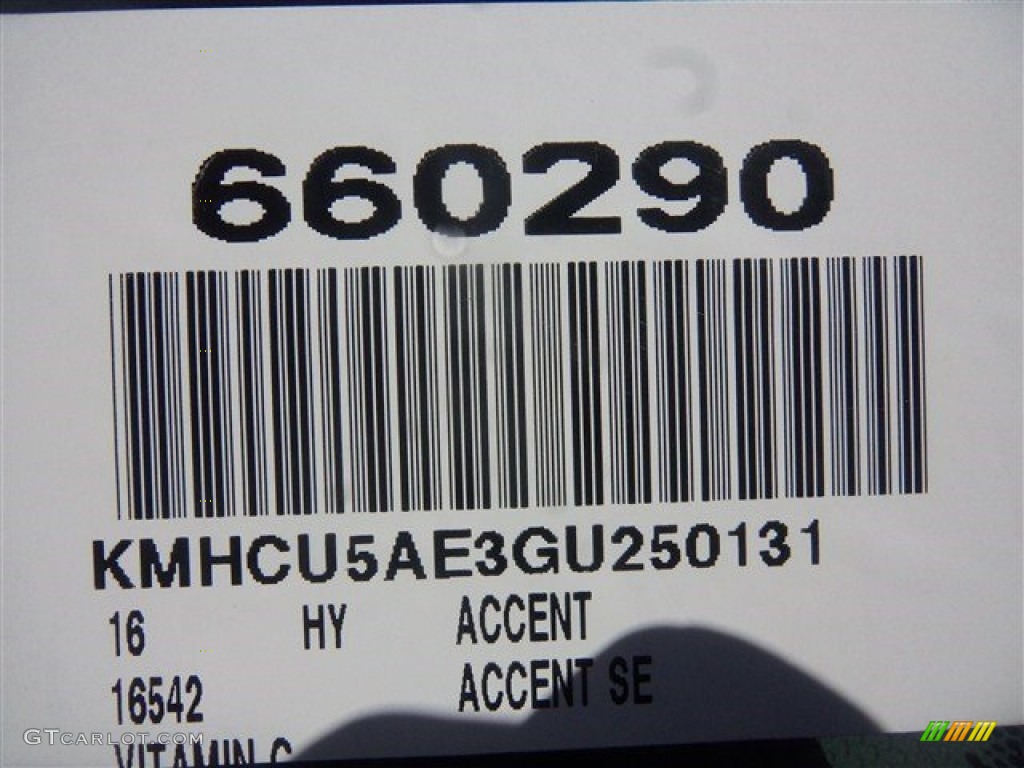 2016 Accent SE Hatchback - Vitamin C / Black photo #4
