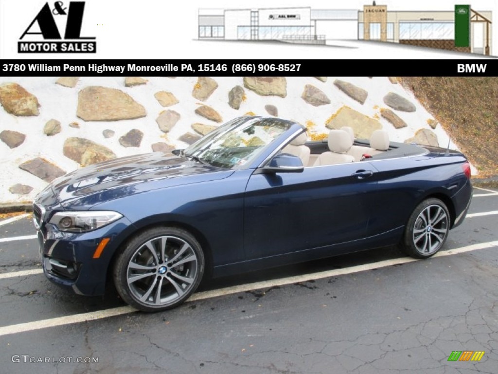 2016 2 Series 228i xDrive Convertible - Deep Sea Blue Metallic / Oyster photo #1