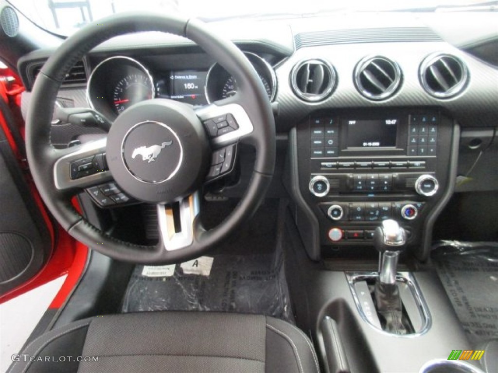 2016 Ford Mustang V6 Coupe Ebony Dashboard Photo #107544720
