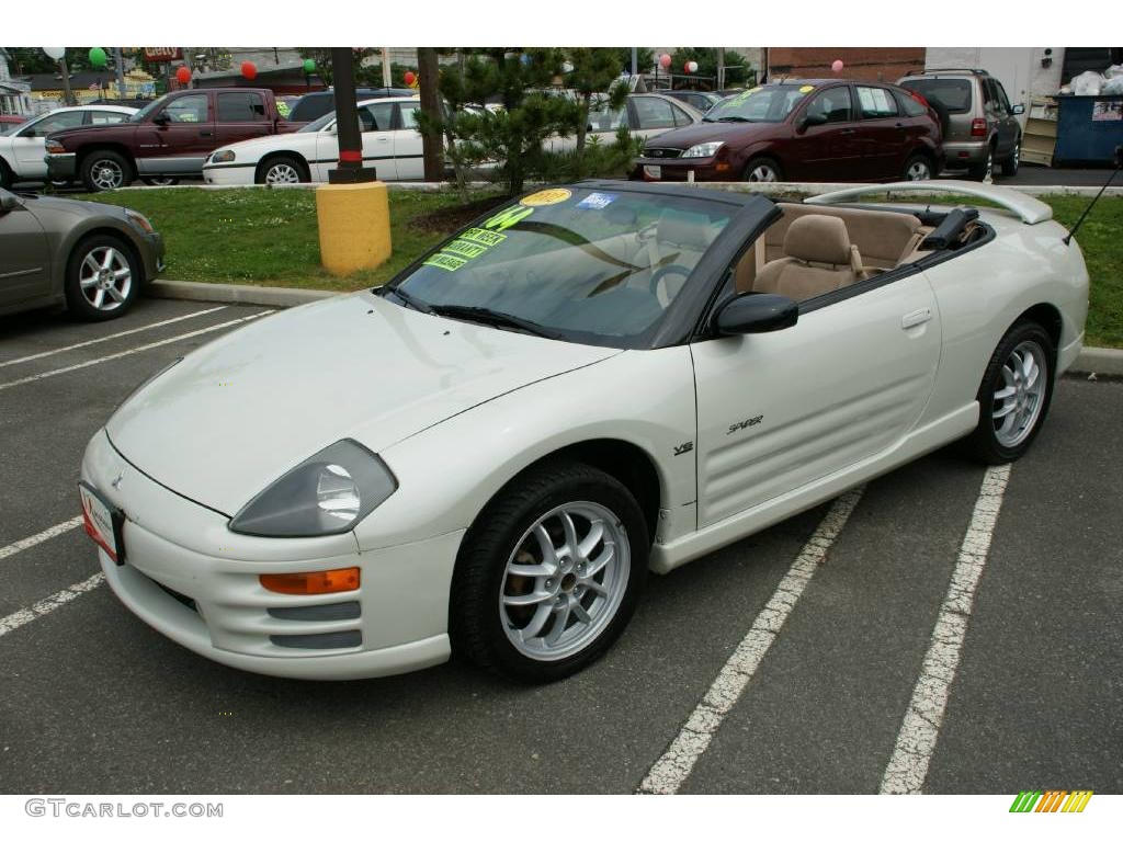 2002 Dover White Pearl Mitsubishi Eclipse Spyder Gt