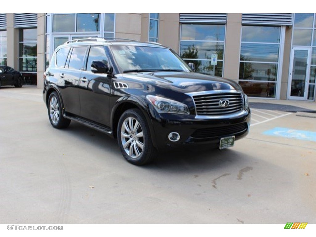 2012 QX 56 - Black Obsidian / Wheat photo #1