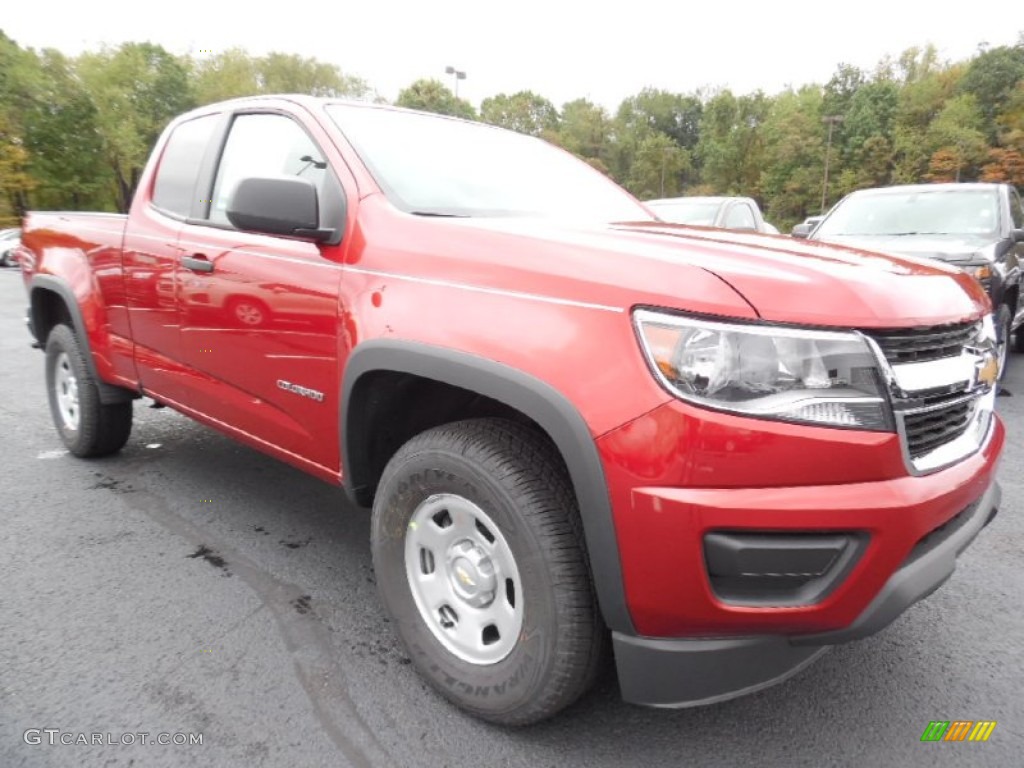 Red Rock Metallic 2016 Chevrolet Colorado WT Extended Cab 4x4 Exterior Photo #107550597