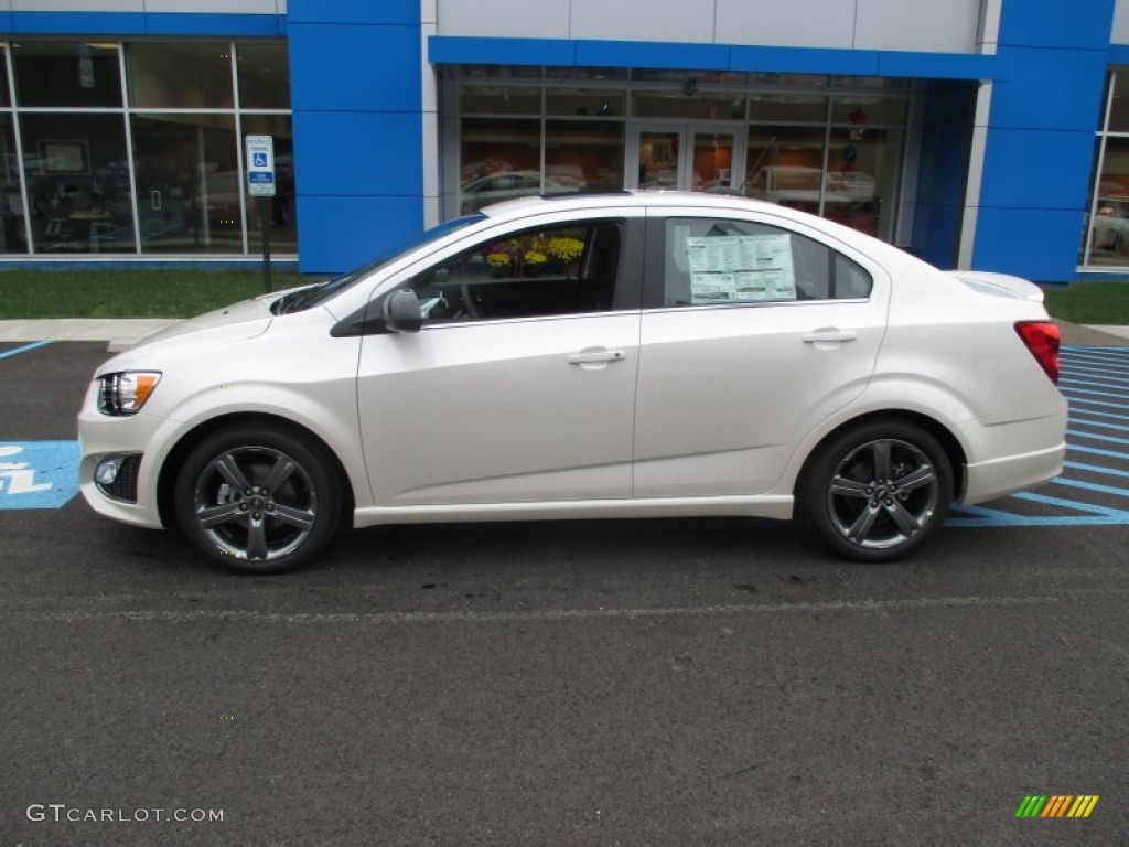White Diamond Tricoat 2016 Chevrolet Sonic RS Sedan Exterior Photo #107552433
