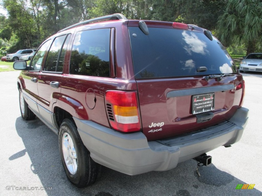 2002 Grand Cherokee Laredo 4x4 - Dark Garnet Red Pearlcoat / Sandstone photo #5