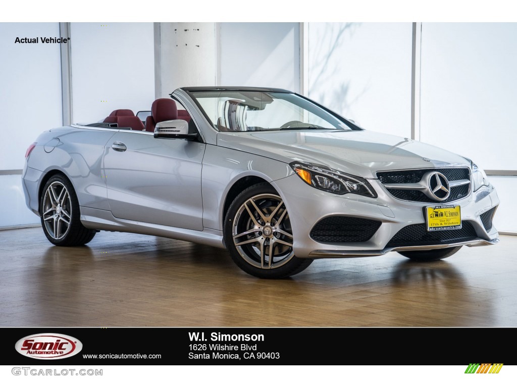2016 E 400 Cabriolet - Iridium Silver Metallic / Red/Black photo #1