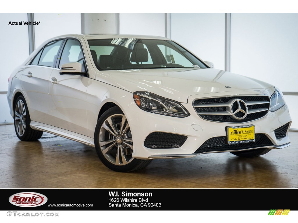2016 E 350 Sedan - Polar White / Black photo #1