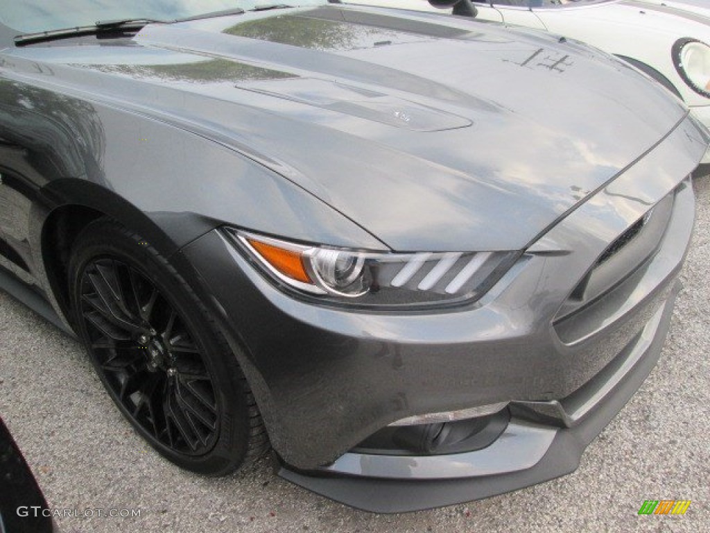 2015 Mustang GT Premium Coupe - Magnetic Metallic / Ebony photo #5