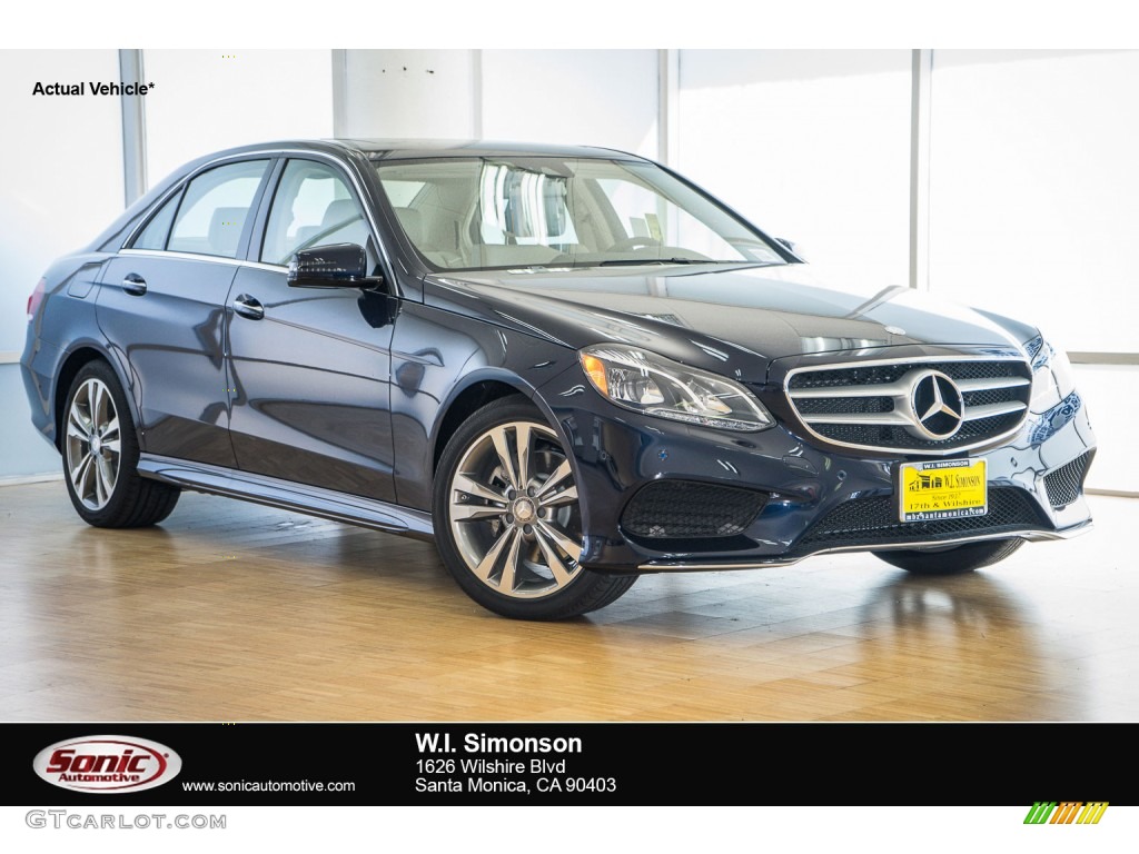 2016 E 350 Sedan - Lunar Blue Metallic / Silk Beige/Espresso Brown photo #1