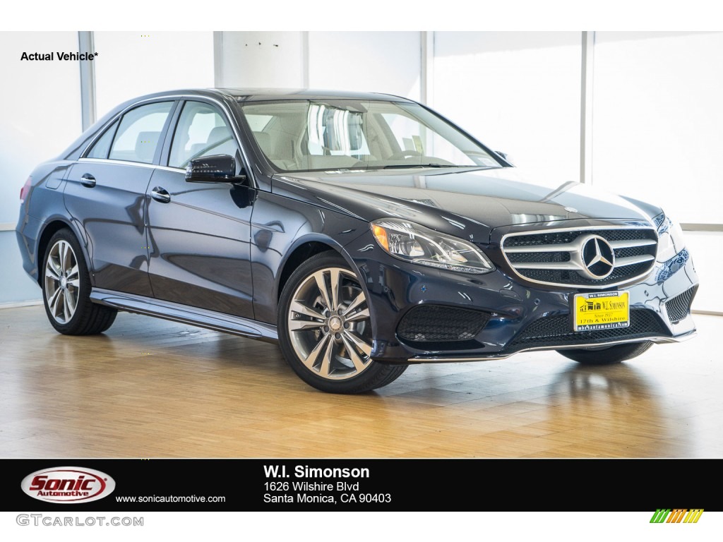2016 E 350 Sedan - Lunar Blue Metallic / Silk Beige/Espresso Brown photo #1