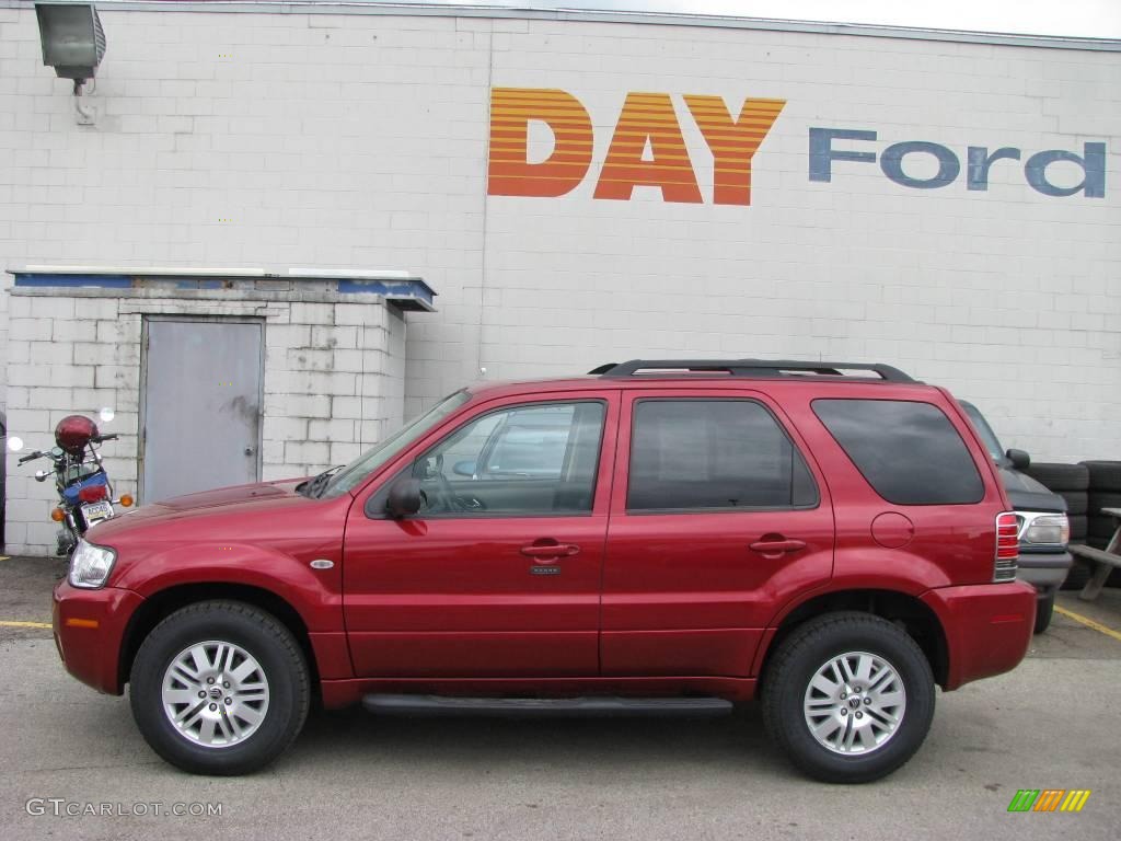 2006 Mariner Luxury 4WD - Vivid Red Metallic / Black/Light Parchment photo #2