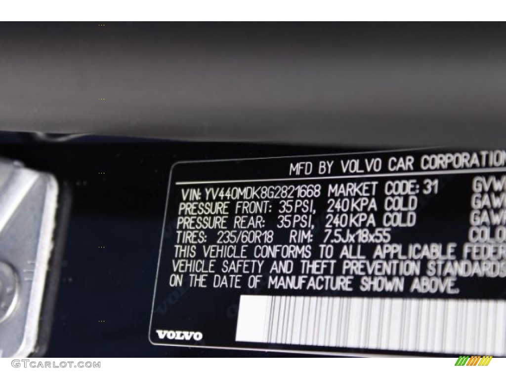 2016 XC60 T5 Drive-E - Magic Blue Metallic / Off-Black photo #40