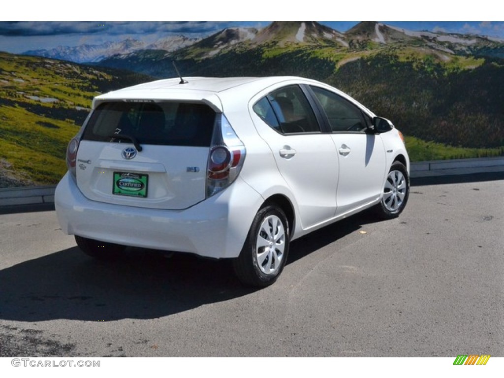 2013 Prius c Hybrid Two - Super White / Light Blue Gray/Black photo #3