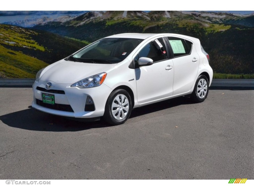 2013 Prius c Hybrid Two - Super White / Light Blue Gray/Black photo #5