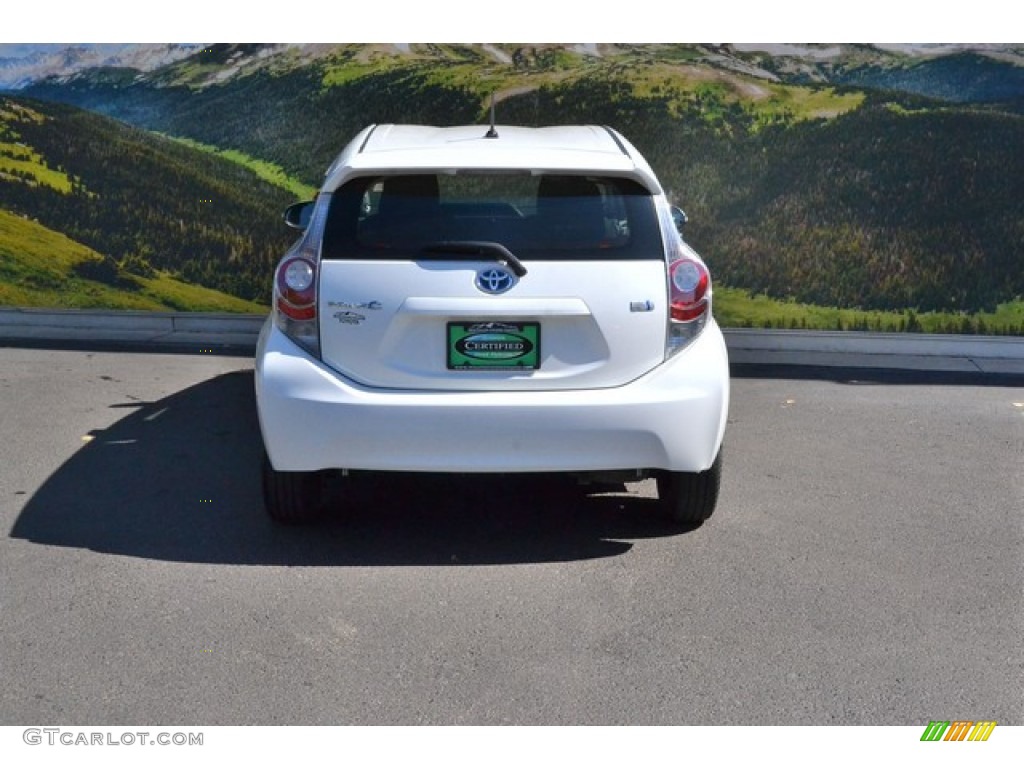 2013 Prius c Hybrid Two - Super White / Light Blue Gray/Black photo #9