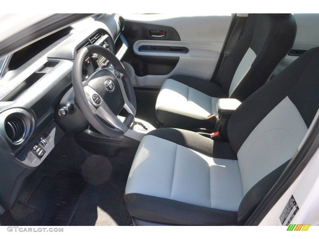 2013 Prius c Hybrid Two - Super White / Light Blue Gray/Black photo #11