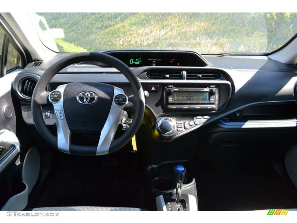 2013 Prius c Hybrid Two - Super White / Light Blue Gray/Black photo #13