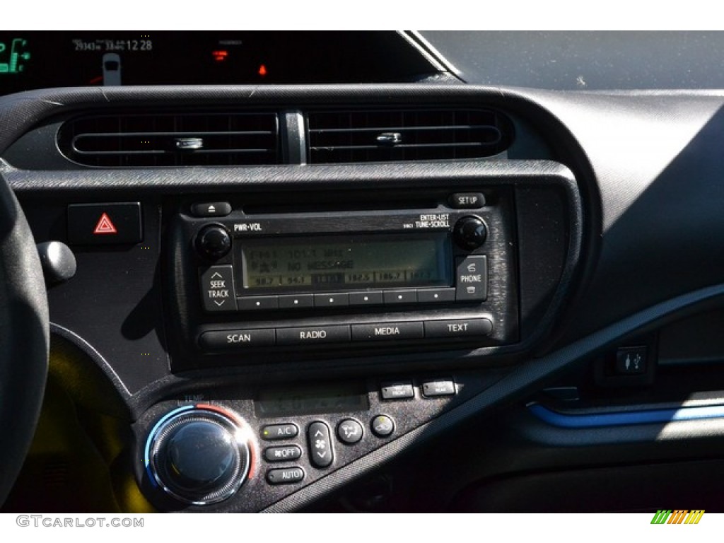 2013 Prius c Hybrid Two - Super White / Light Blue Gray/Black photo #14