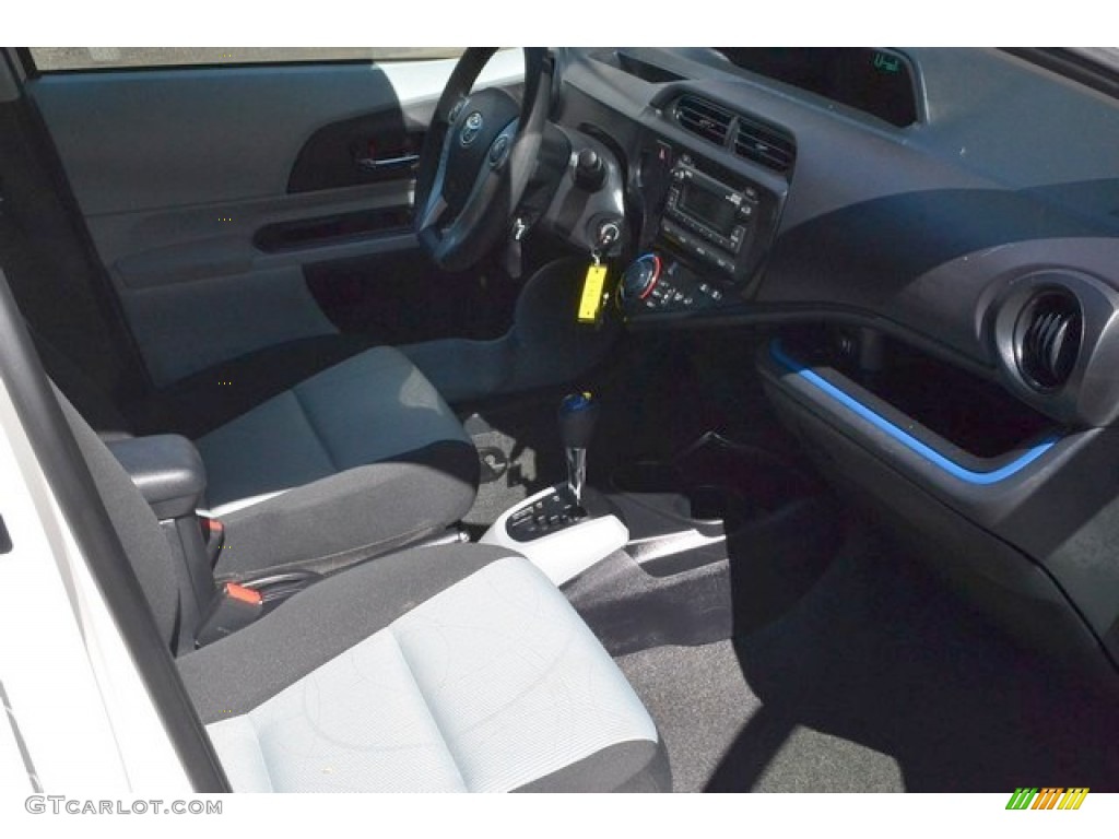 2013 Prius c Hybrid Two - Super White / Light Blue Gray/Black photo #16
