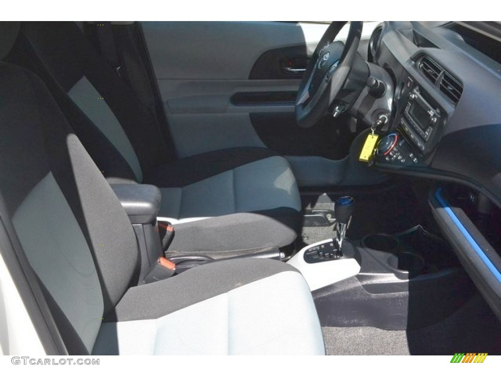 2013 Prius c Hybrid Two - Super White / Light Blue Gray/Black photo #17