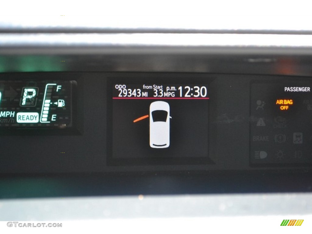 2013 Prius c Hybrid Two - Super White / Light Blue Gray/Black photo #29
