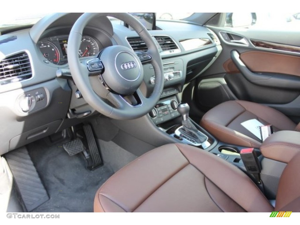 Chestnut Brown Interior 2016 Audi Q3 2.0 TSFI Premium Plus quattro Photo #107564337
