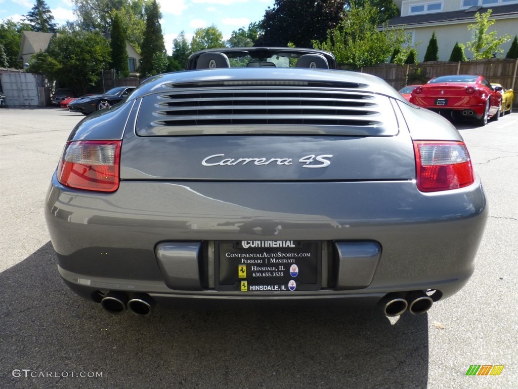 2007 911 Carrera 4S Cabriolet - Meteor Grey Metallic / Black photo #4
