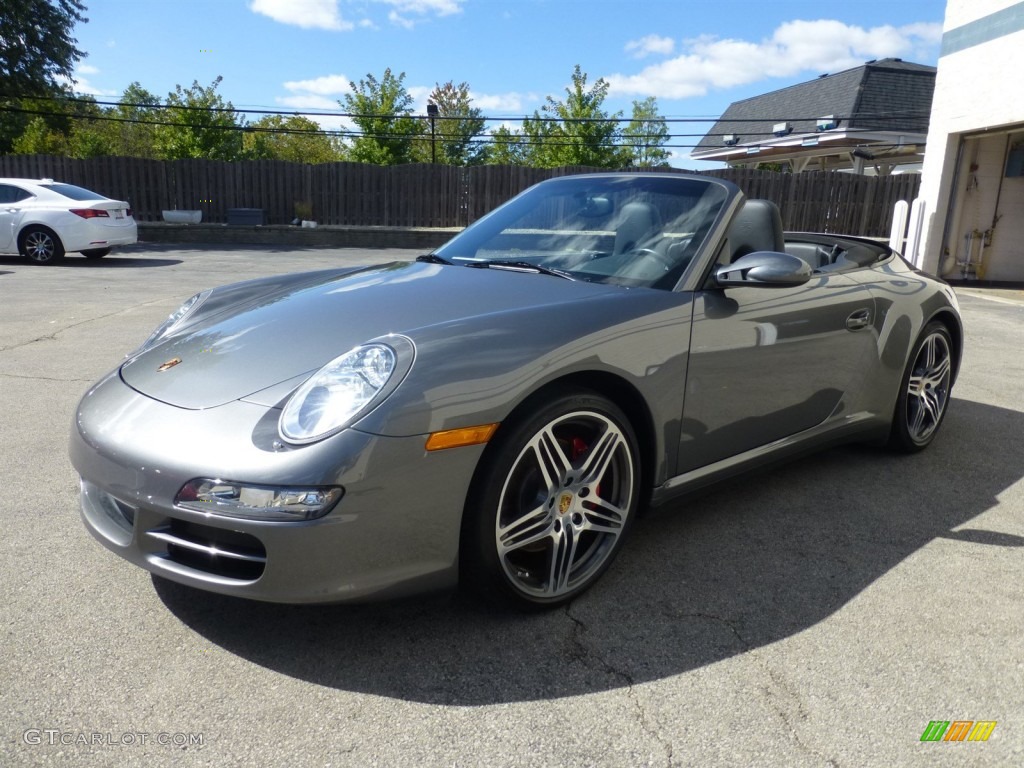 2007 911 Carrera 4S Cabriolet - Meteor Grey Metallic / Black photo #7