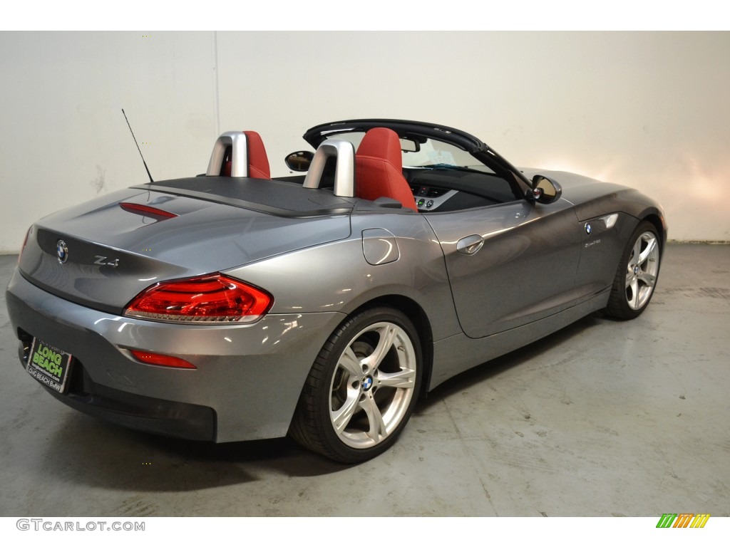 2012 Z4 sDrive28i - Space Gray Metallic / Coral Red photo #5