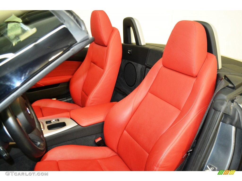 2012 Z4 sDrive28i - Space Gray Metallic / Coral Red photo #14