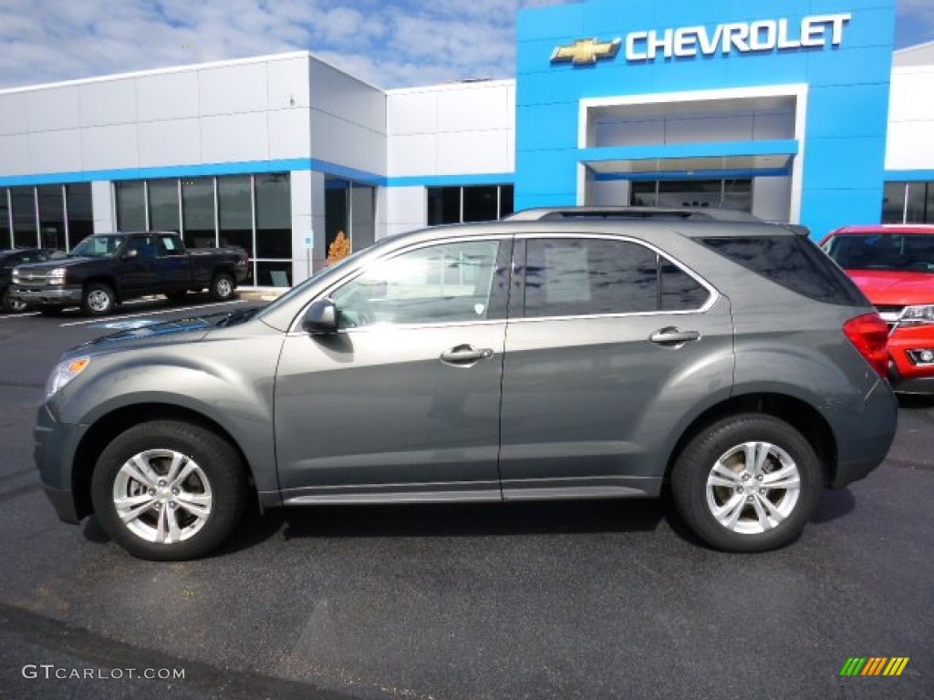 2012 Equinox LT AWD - Steel Green Metallic / Light Titanium/Jet Black photo #2