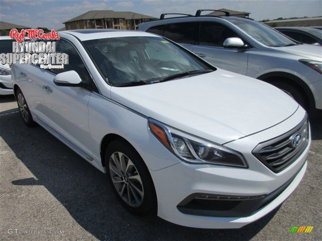 2016 Sonata Sport - Quartz White Pearl / Black photo #1