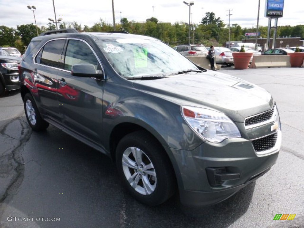 2012 Equinox LT AWD - Steel Green Metallic / Light Titanium/Jet Black photo #7