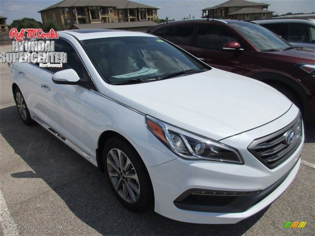 2016 Sonata Limited - Quartz White Pearl / Beige photo #1