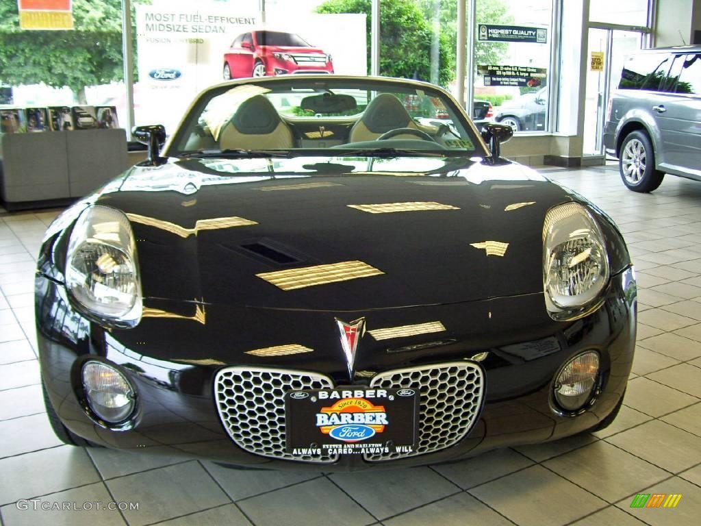 2007 Solstice Roadster - Mysterious Black / Steel/Sand photo #3