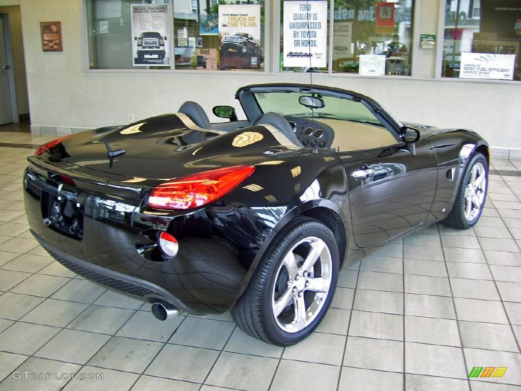2007 Solstice Roadster - Mysterious Black / Steel/Sand photo #8