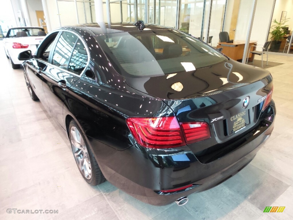 2016 5 Series 535i xDrive Sedan - Black Sapphire Metallic / Black photo #2