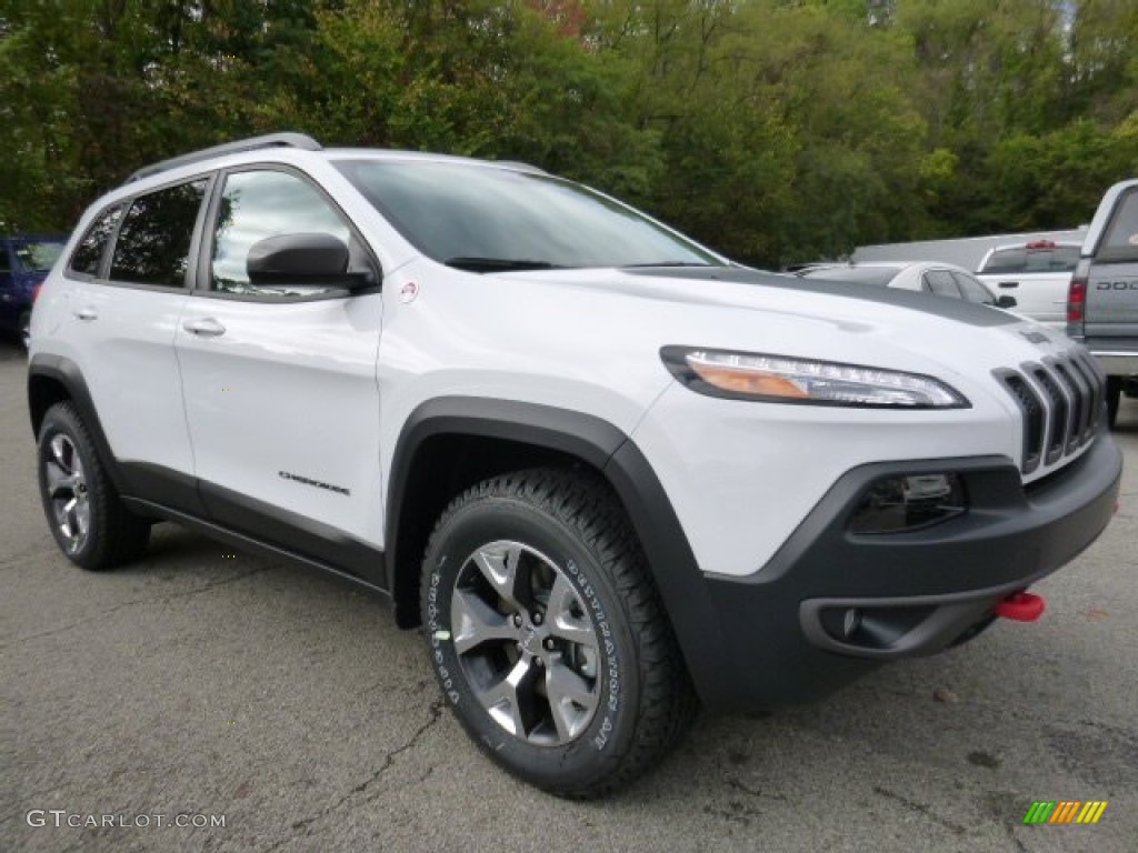 Bright White 2016 Jeep Cherokee Trailhawk 4x4 Exterior Photo #107575645