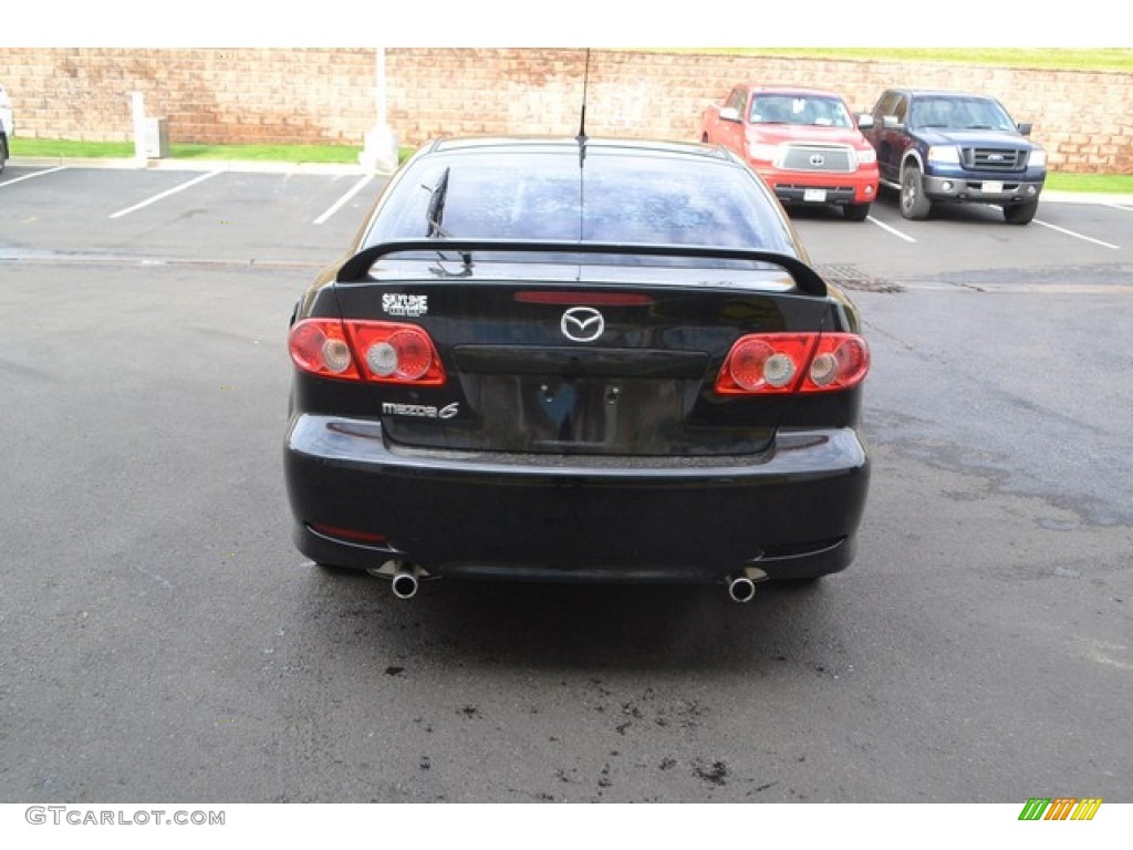 2005 MAZDA6 s Sport Hatchback - Onyx Black / Black photo #3