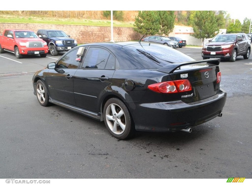 2005 MAZDA6 s Sport Hatchback - Onyx Black / Black photo #4