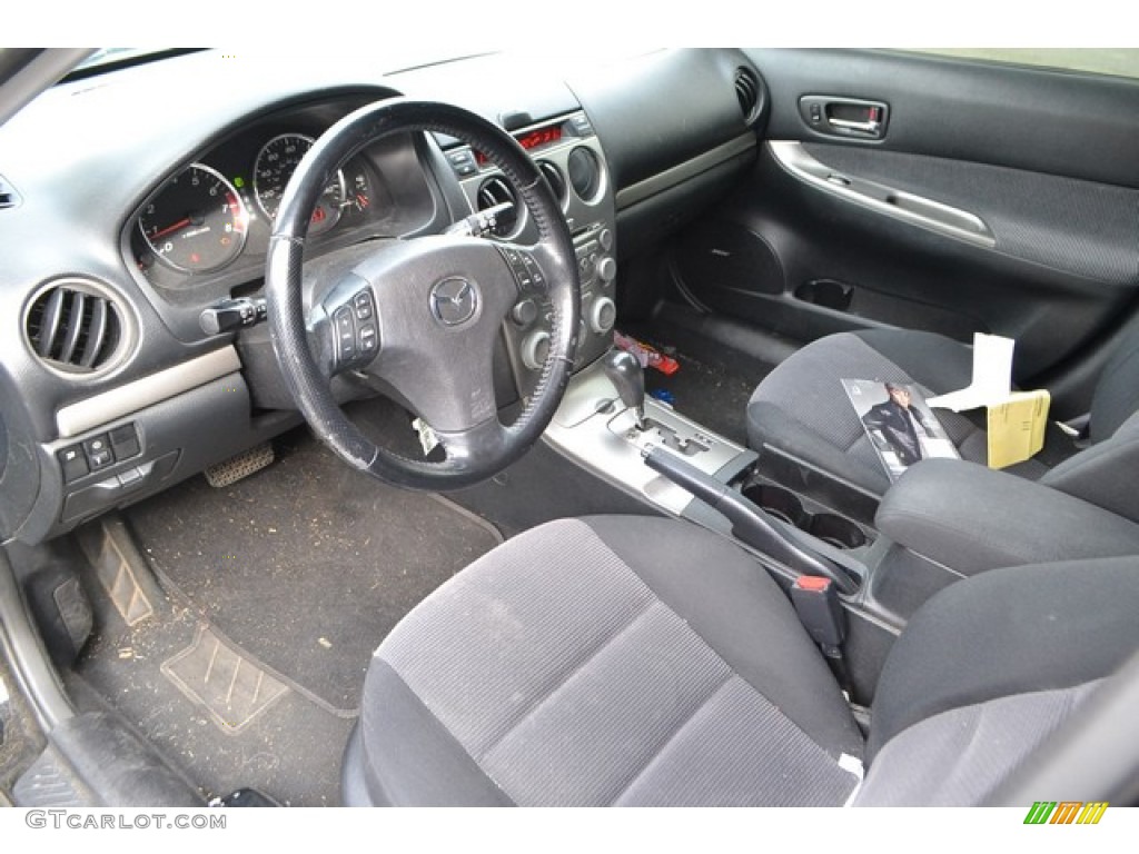 2005 MAZDA6 s Sport Hatchback - Onyx Black / Black photo #7