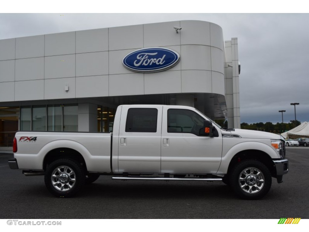 White Platinum Metallic 2016 Ford F250 Super Duty Lariat Crew Cab 4x4 Exterior Photo #107576005