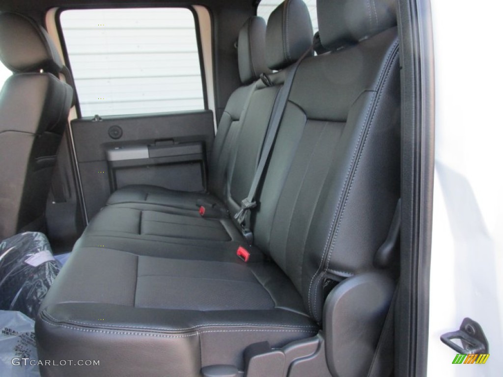 Black Interior 2016 Ford F250 Super Duty Lariat Crew Cab 4x4 Photo #107576008