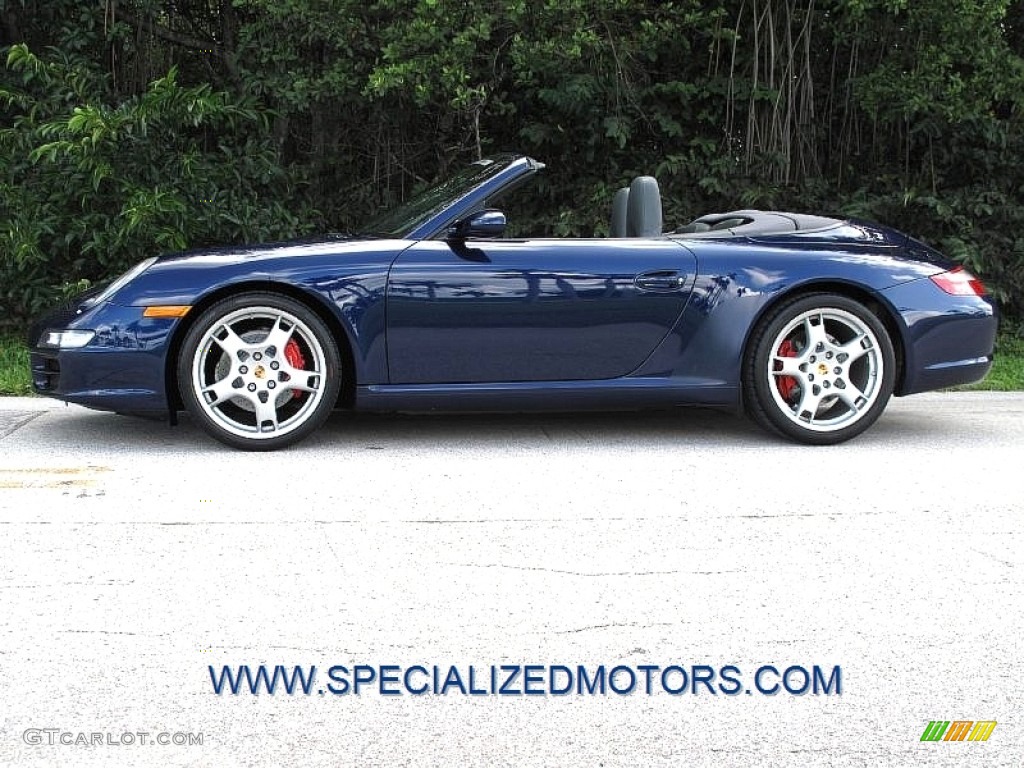 2007 911 Carrera S Cabriolet - Lapis Blue Metallic / Stone Grey photo #1