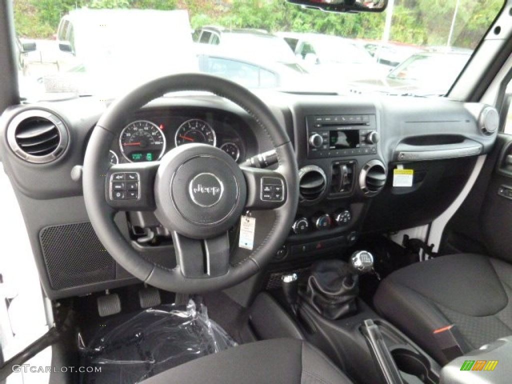 Black Interior 2016 Jeep Wrangler Unlimited Sport 4x4 Photo #107576103