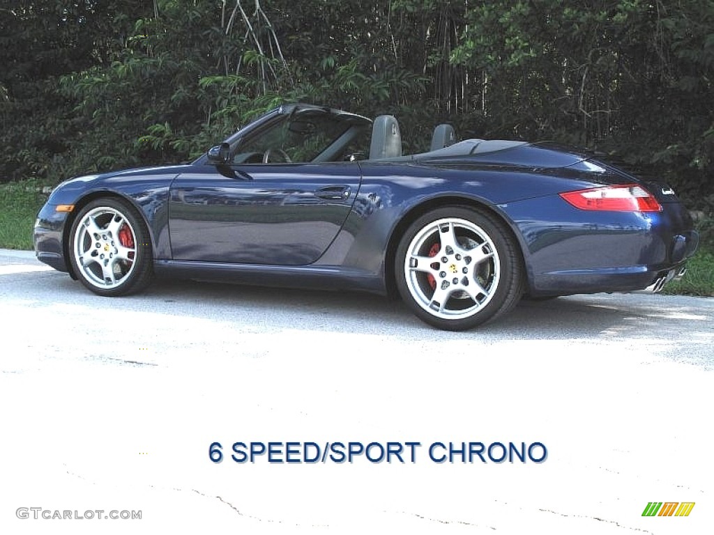 2007 911 Carrera S Cabriolet - Lapis Blue Metallic / Stone Grey photo #3
